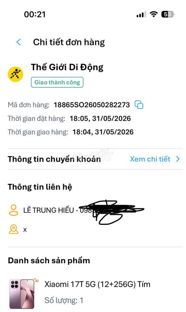 Xiaomi 17T 5G 256GB Tím mới Nguyên Seal TGDD. Mua bán Điện thoại tại Thị xã Phước Long Bình Phước được đăng bởi Lê Trung Hiếu hình 1