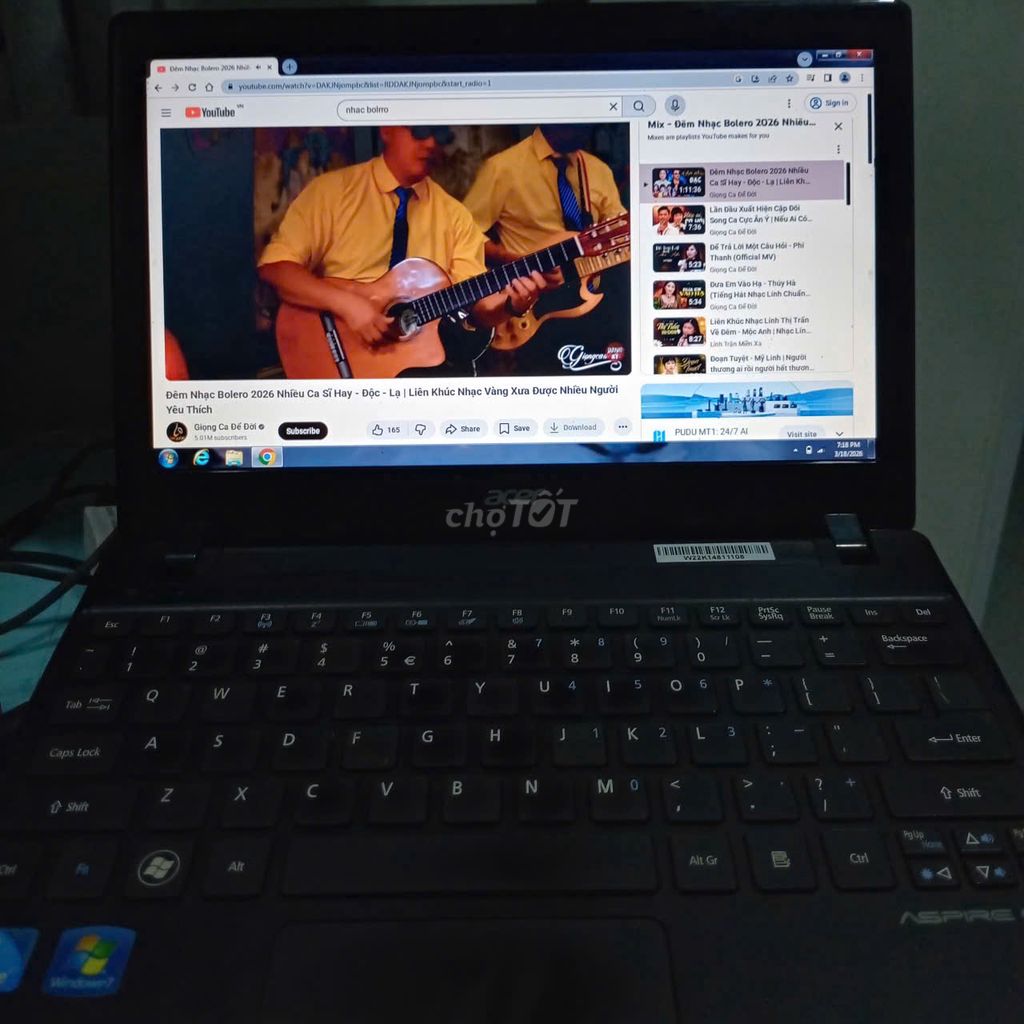 Acer Aspire One 756 B887 4GB/500GB. Mua bán Laptop tại Quận Gò Vấp Tp Hồ Chí Minh được đăng bởi Tuấn hình 1