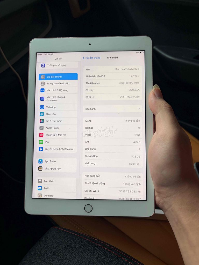 Apple iPad Pro 9.7 128GB Vàng hồng LTE. Mua bán Máy tính bảng tại Quận Hà Đông Hà Nội được đăng bởi Nguyễn Tuấn Minh hình 1