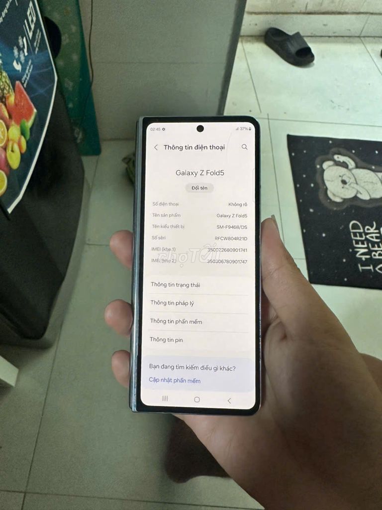 Samsung Galaxy Z Fold5 256GB Bạc. Mua bán Điện thoại tại Thành phố Thủ Đức Tp Hồ Chí Minh được đăng bởi Chuong Chu hình 1