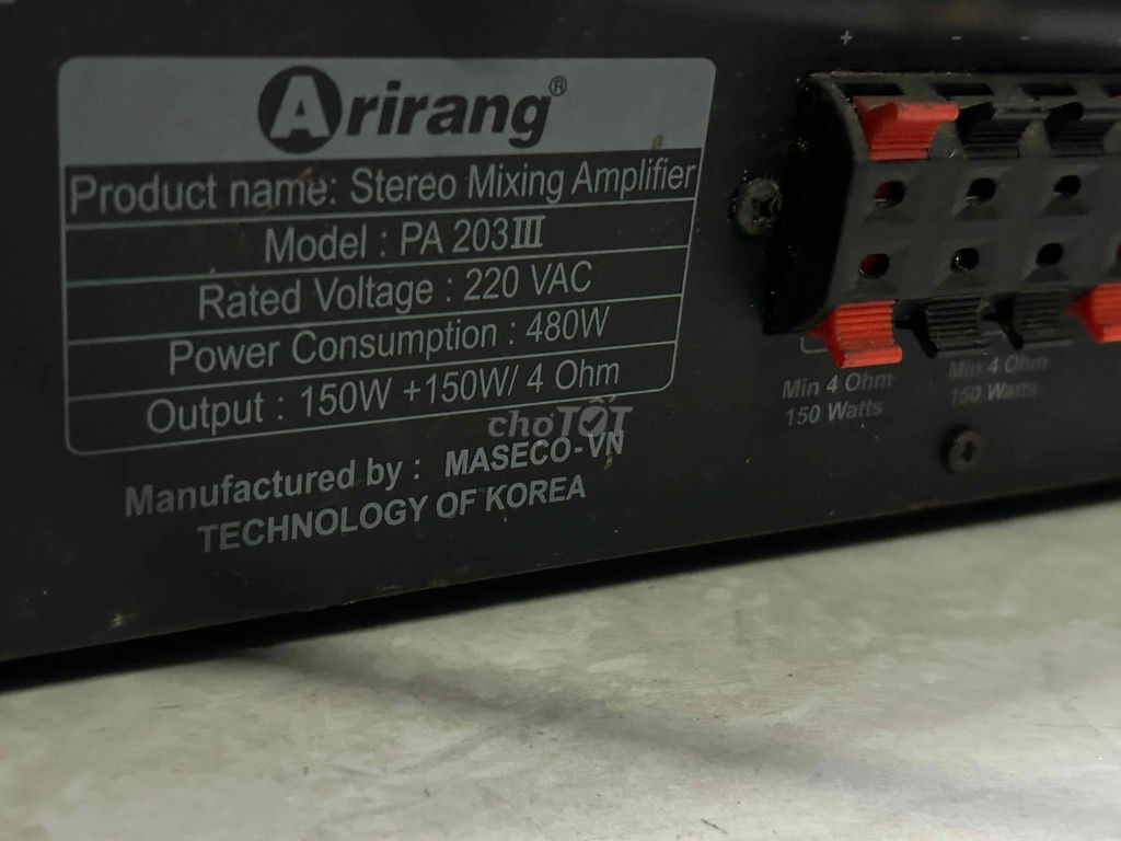 Ampli Arirang 203III. Mua bán Tivi, Âm thanh tại Quận 12 Tp Hồ Chí Minh được đăng bởi Anh Tài hình 3