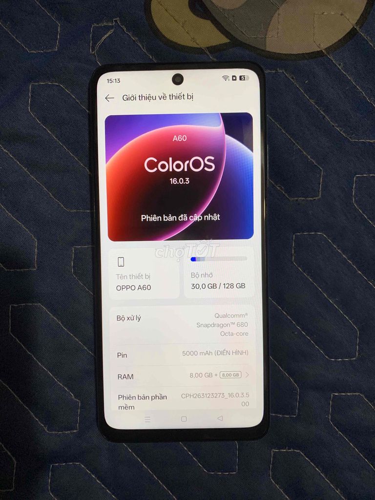 Oppo A60 8/128GB màu Xanh. Mua bán Điện thoại tại Quận Bình Tân Tp Hồ Chí Minh được đăng bởi lê quốc chương hình 1
