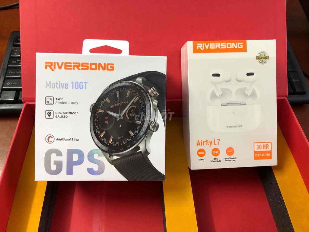 Combo Đồng hồ và Tai nghe bluetooth Riversong full