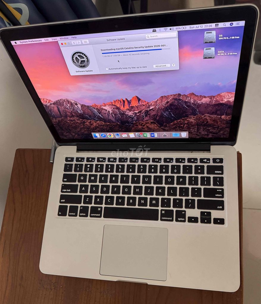 Apple MacBook Pro i5 8GB/256GB SSD Bạc. Mua bán Laptop tại Quận 8 Tp Hồ Chí Minh được đăng bởi Hiep hình 1