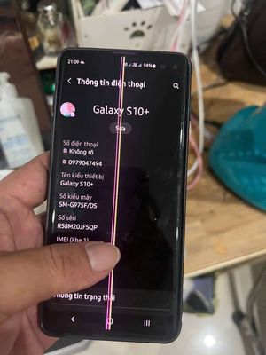 Samsung Galaxy S10+. Sọc màn, nứt lưng