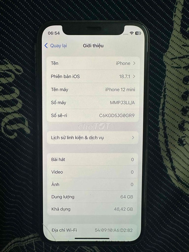 Apple iPhone 12 mini 64GB Đen 95%. Mua bán Điện thoại tại Quận Phú Nhuận Tp Hồ Chí Minh được đăng bởi Diễm My hình 1