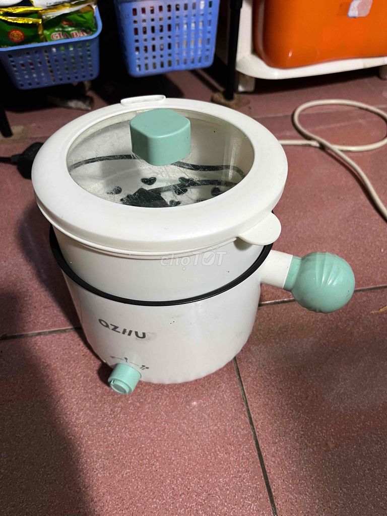 Nồi lẩu điện Trắng Kèm vỉ hấp. Mua bán Bếp, lò, đồ điện nhà bếp tại Huyện Gia Lâm Hà Nội được đăng bởi Minh Hà hình 1