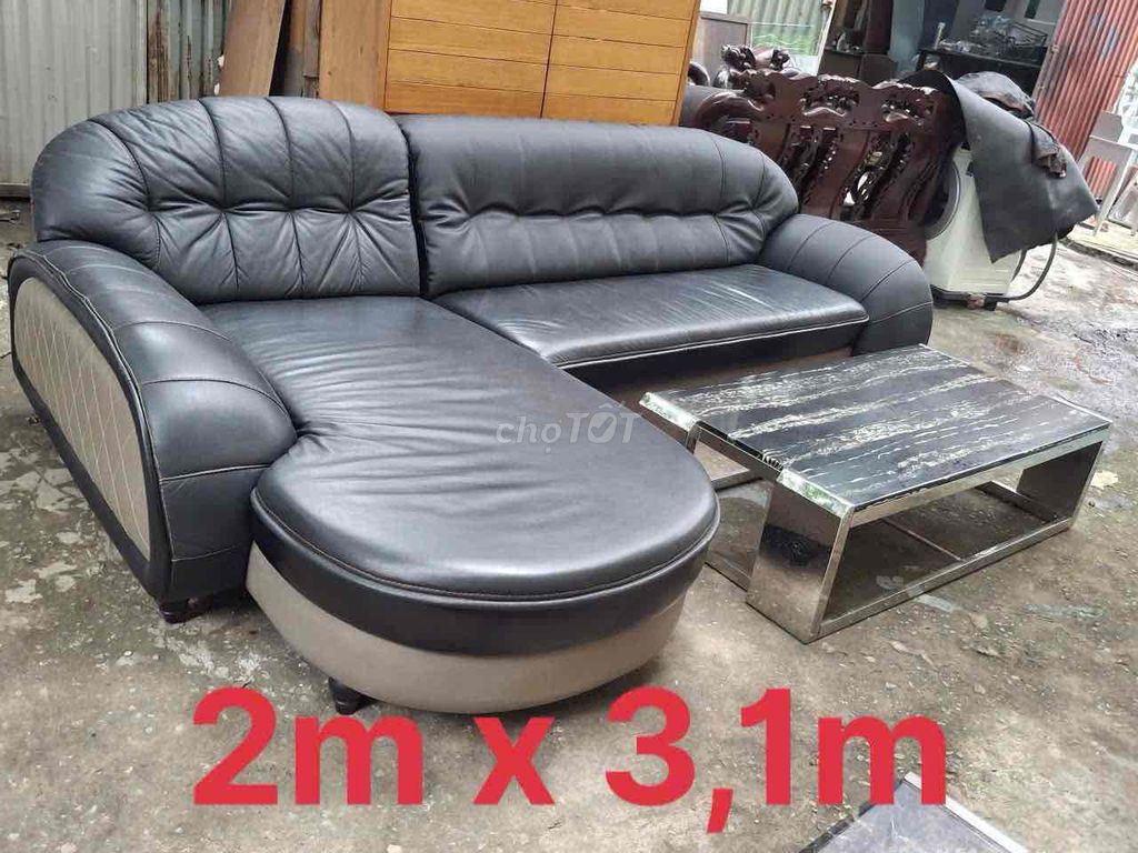 Ghế sofa góc da 2m x 3.1m. Mua bán Bàn ghế tại Quận Hà Đông Hà Nội được đăng bởi Hưng Chim hình 1