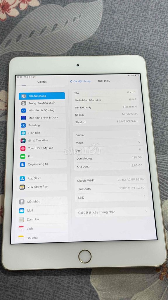Apple iPad mini 4 wifi 128GB Vàng. Mua bán Máy tính bảng tại Quận 7 Tp Hồ Chí Minh được đăng bởi Name No hình 1