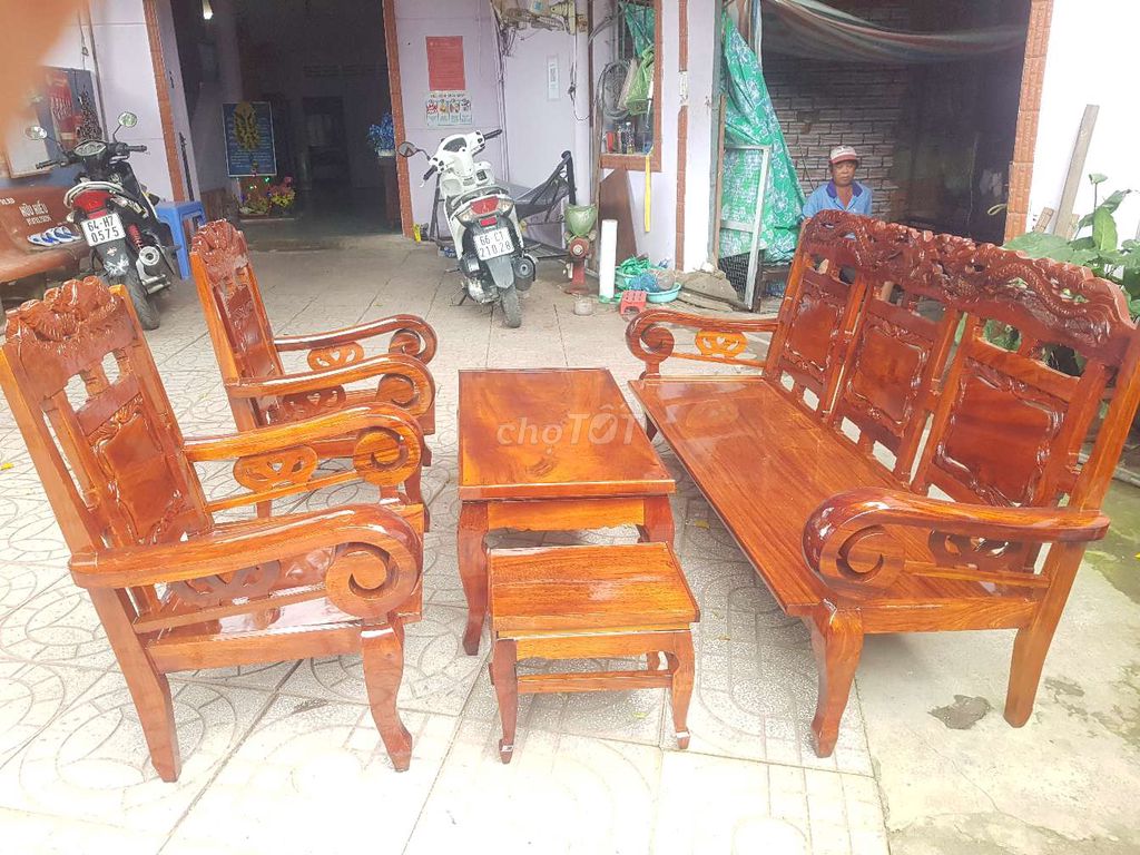 bộ salon 6 món gổ bên! nguyên con