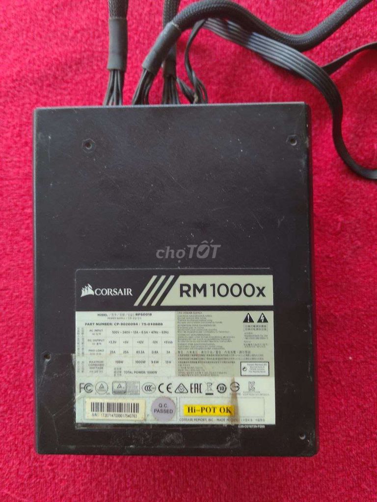 Nguồn Corsair RM1000x 1000W Đen. Mua bán Linh kiện (RAM, Card...) tại Thị xã Tân Uyên Bình Dương được đăng bởi Anh Vũ hình 1
