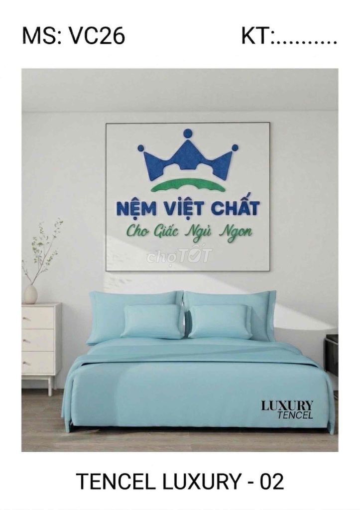 Bộ drap giường Nệm Việt Chất Tencel Luxury. Mua bán Giường, chăn ga gối nệm tại Quận Thanh Khê Đà Nẵng được đăng bởi Nguyễn Thị Bích Ngọc hình 1