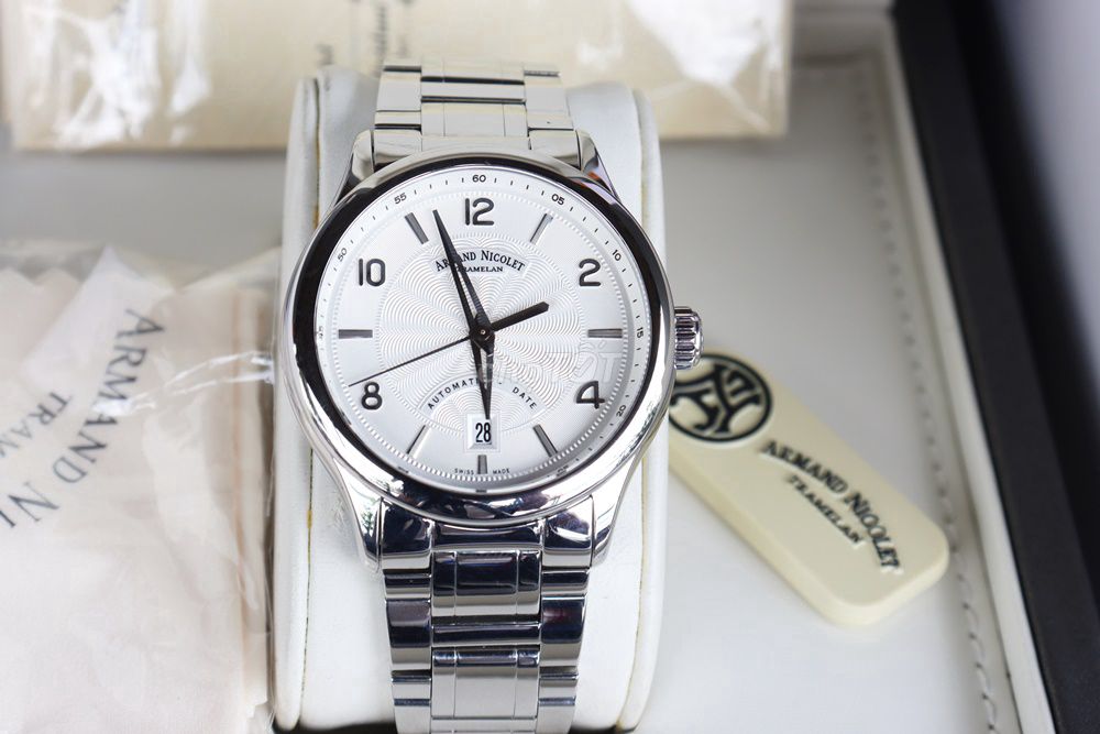 Armand Nicolet Automatic dây thép size 42mm Fulbox