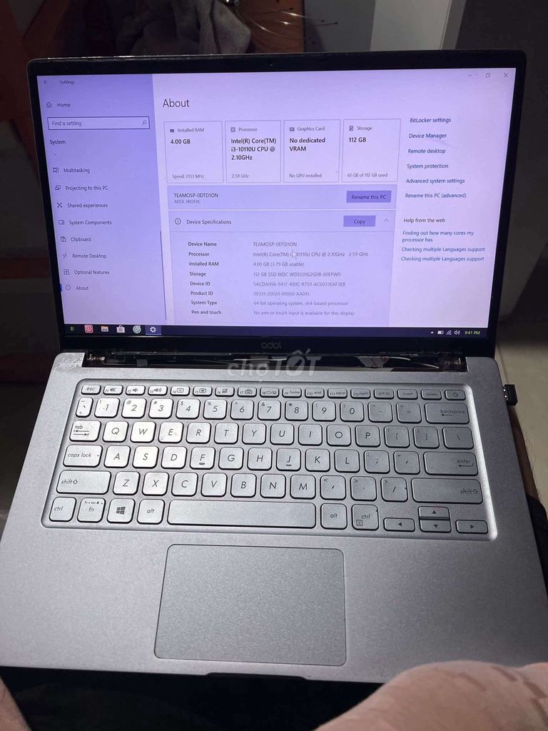 Asus Core i3 10th Gen 4GB/128GB. Mua bán Laptop tại Quận 3 Tp Hồ Chí Minh được đăng bởi Phong Tiên Sinh hình 1