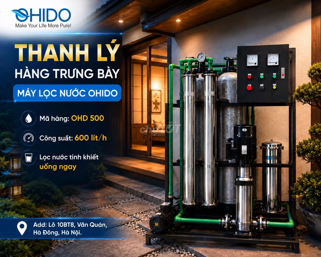 Máy lọc nước OHIDO OHD 500 lít/giờ. Mua bán Bếp, lò, đồ điện nhà bếp tại Quận Hà Đông Hà Nội được đăng bởi Sơn Ohido hình 1