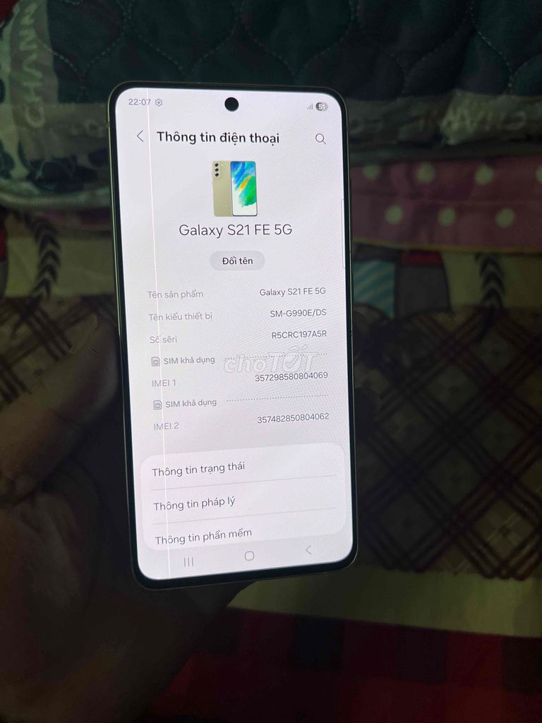 Samsung Galaxy S21 FE 5G 8GB/128GB Xanh cốm. Mua bán Điện thoại tại Quận Đống Đa Hà Nội được đăng bởi Nguyen dao hình 1