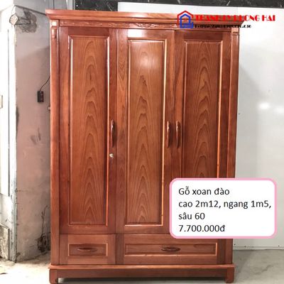 Tủ Quần Áo Gỗ Tự Nhiên Mới 99% Thanh Lý. Mua bán Tủ, kệ gia đình tại Quận 1 Tp Hồ Chí Minh được đăng bởi Tuyết Phong Hải 