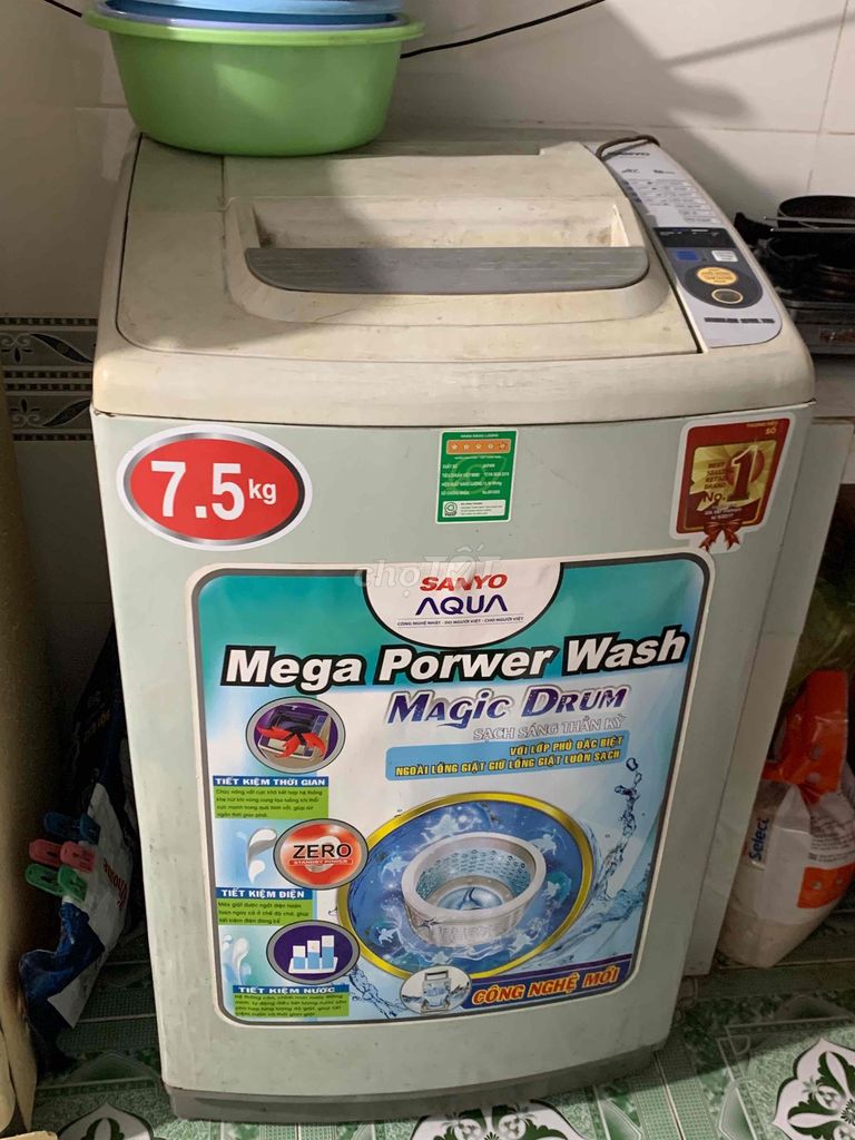 Máy giặt Sanyo Aqua cửa trên 7.5kg Trắng. Mua bán Máy giặt tại Thành phố Dĩ An Bình Dương được đăng bởi võ thị mỹ tiên hình 1