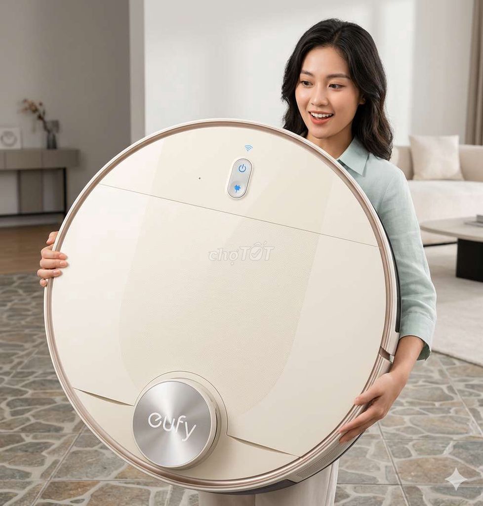 Robot hút bụi Eufy Trắng kem tự động. Mua bán Nội thất, đồ gia dụng khác tại Huyện Yên Phong Bắc Ninh được đăng bởi Phương Còi hình 1