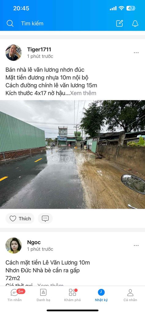 nhà nát đường nôi bộ Lê Văn Lương Nhơn Đức Nhà Bè