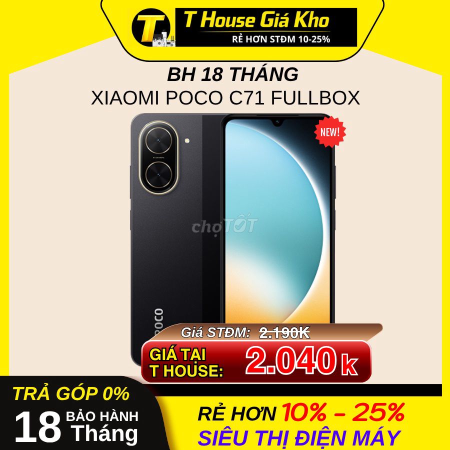 Xiaomi Poco C71 Hàng Công Ty, Fullbox. Mua bán Điện thoại tại Quận Bình Thạnh Tp Hồ Chí Minh được đăng bởi T HOUSE GIÁ KHO hình 1