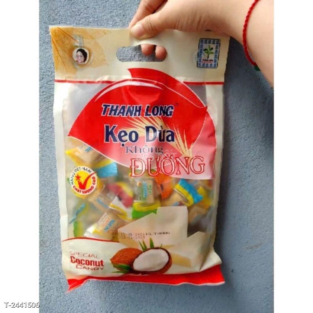 KẸO DỪA KHÔNG ĐƯỜNG THANH LONG 400G BẾN TRE TTS. Mua bán Đồ ăn, thực phẩm và các loại khác tại Huyện Thạnh Phú Bến Tre được đăng bởi Siêu thị Anh Tú 88 hình 1