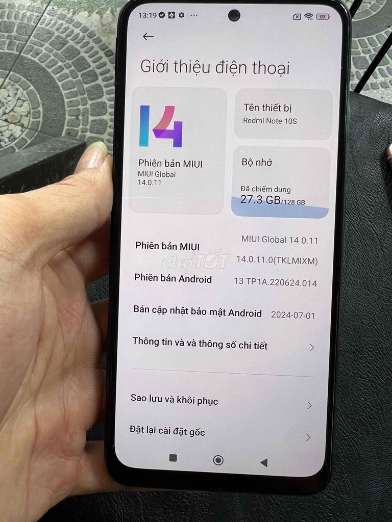 Xiaomi Redmi Note 10S 128GB Xám. Mua bán Điện thoại tại Thành phố Tân An Long An được đăng bởi lê văn thái hình 1
