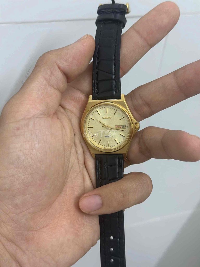 Seiko Spirit Kính sapphire Vàng size 36. Mua bán Đồng hồ tại Huyện Gia Lâm Hà Nội được đăng bởi Mai Quang Trung hình 1