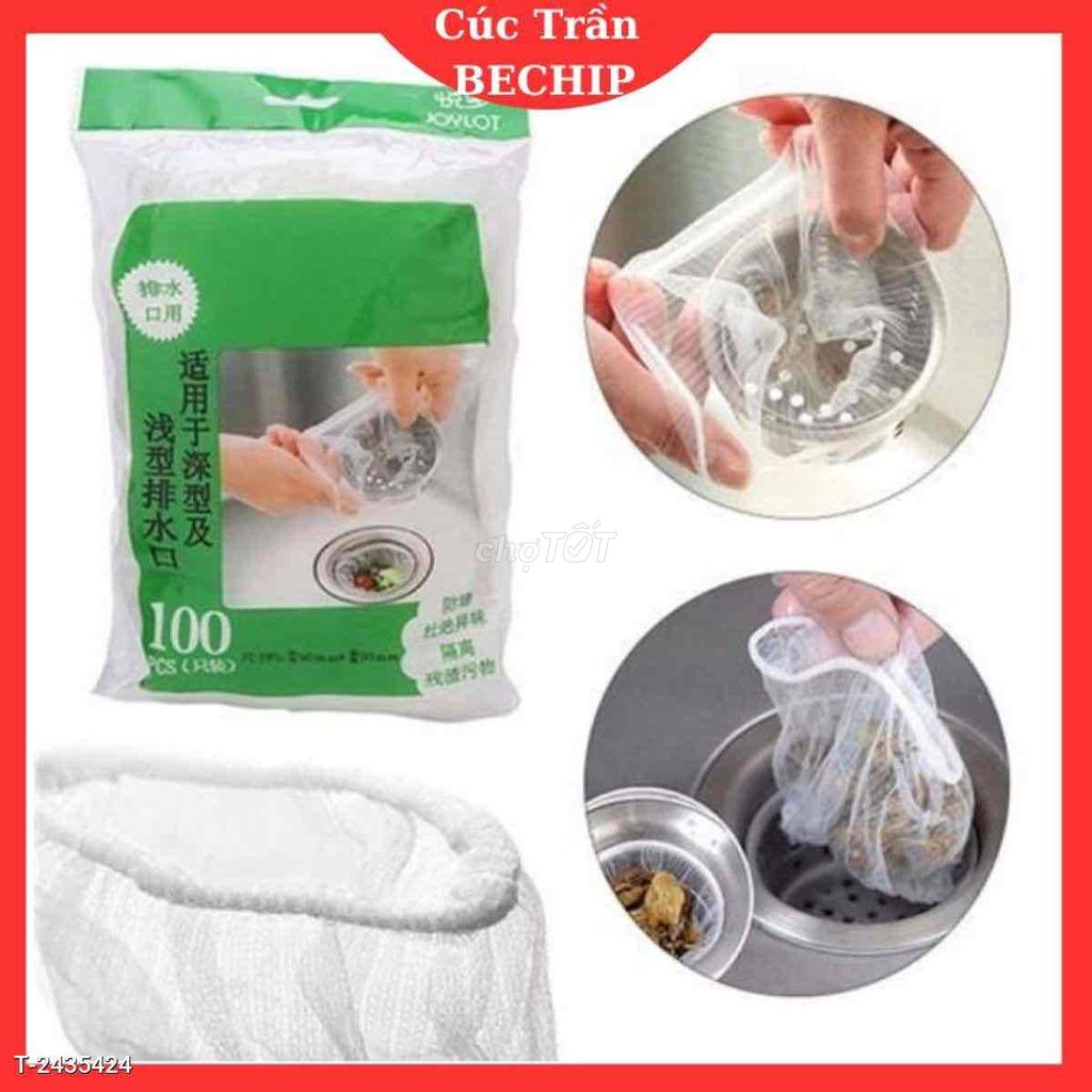 Túi lọc rác BECHIP Polyester Trắng 200 cái. Mua bán Dụng cụ nhà bếp tại Thành phố Huế Thừa Thiên Huế được đăng bởi taphoaxinh hình 1