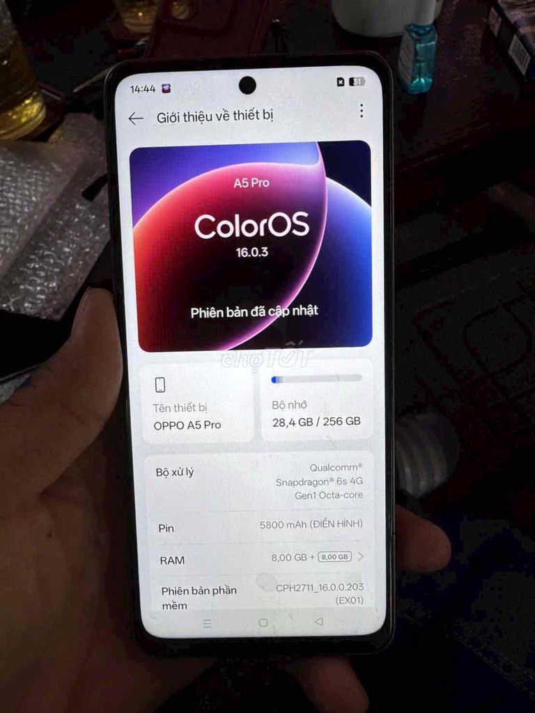 OPPO A5 Pro 8/ 256GB Xám 99%. Mua bán Điện thoại tại Quận Gò Vấp Tp Hồ Chí Minh được đăng bởi Pham Van Hung hình 1