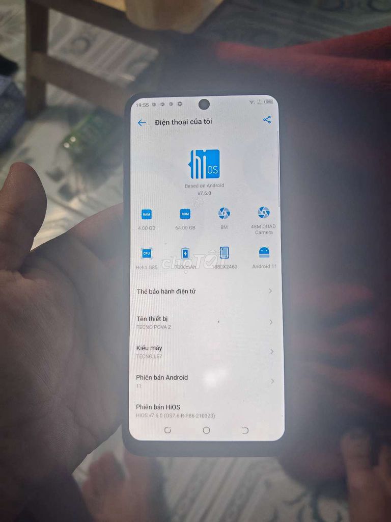Tecno Pova 2 4GB/64GB pin 7k (gl/thu mua). Mua bán Điện thoại tại Huyện Thanh Trì Hà Nội được đăng bởi Vua điện thoại hình 1