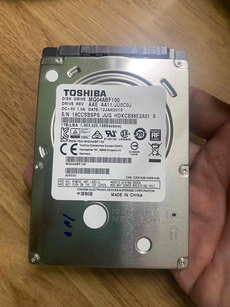 Ổ cứng 500GB Toshiba Slim 7200rpm sk 100% BH dài