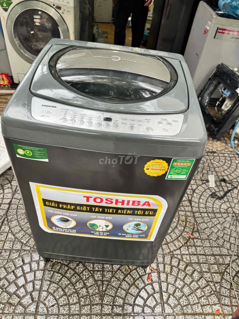 thanh lý máy giặt Toshiba 10KG màu xám còn mới. Mua bán Máy giặt tại Quận Thanh Khê Đà Nẵng được đăng bởi Phúc Đỗ hình 1