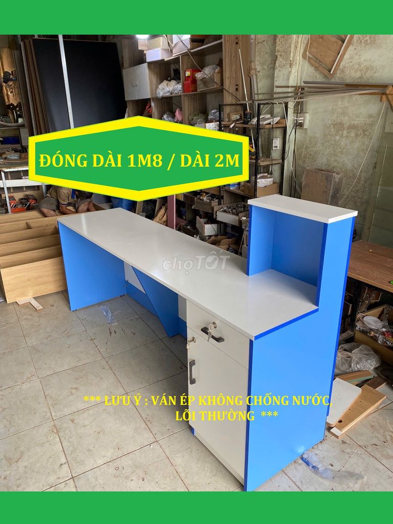 TỦ QUẦY THU NGÂN & LỄ TÂN MÀU ĐƠN SẮC 50X1M8/2M. Mua bán Tủ, kệ gia đình tại Quận Tân Phú Tp Hồ Chí Minh được đăng bởi XƯỞNG THI CÔNG NỘI THẤT TẠI TPHCM hình 1