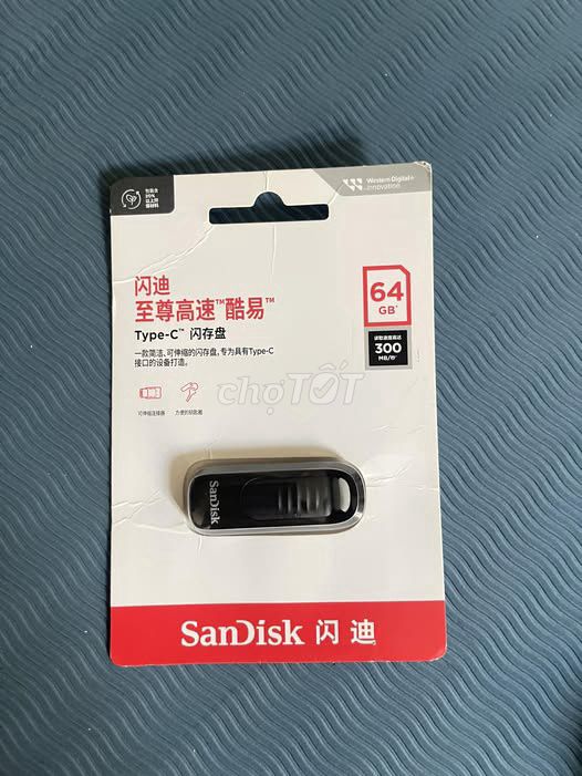 USB SanDisk Type-C 64GB Đen. Mua bán Phụ kiện (Màn hình, Chuột...) tại Quận Bình Tân Tp Hồ Chí Minh được đăng bởi Hội Đồ Điện Tử hình 1
