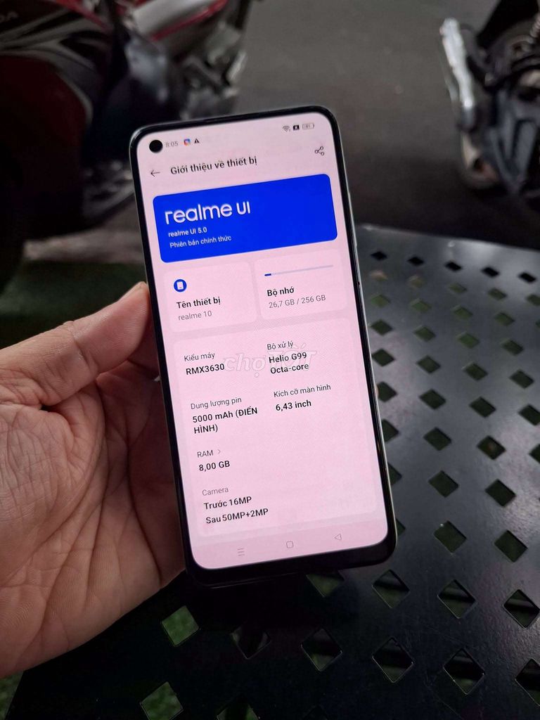 Realme Realme 10 8GB/256GB Xanh Like New. Mua bán Điện thoại tại Thành phố Thủ Đức Tp Hồ Chí Minh được đăng bởi Android cũ  hình 1