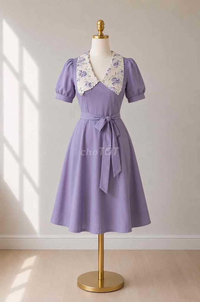 Đầm Nữ Tím Cotton Size S Like New. Mua bán Quần áo tại Huyện Đức Hòa Long An được đăng bởi Trần Hương  hình 1