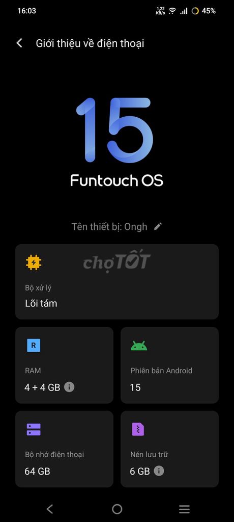 Vivo Y04 64GB. Mua bán Điện thoại tại Thành phố Thủ Đức Tp Hồ Chí Minh được đăng bởi Nguyễn Công Chính hình 1