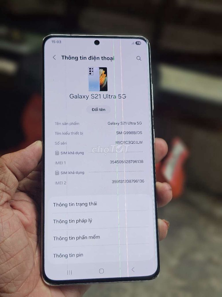  Galaxy S21 Ultra 5G 128GB 12GB VN giá rẻ . Mua bán Điện thoại tại Quận 8 Tp Hồ Chí Minh được đăng bởi Thiên Hòa mobile  hình 1