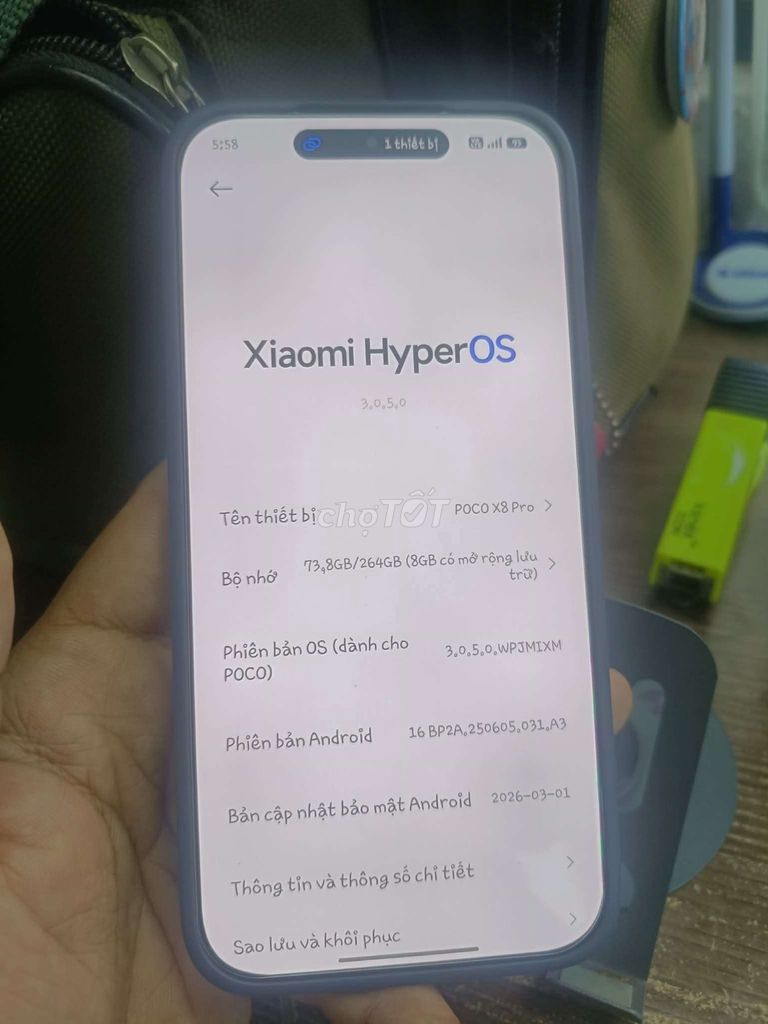 Xiaomi POCO X8 Pro 8.256GB Đen. Mua bán Điện thoại tại Thành phố Thủ Đức Tp Hồ Chí Minh được đăng bởi Thích Trải Nghiệm  hình 1