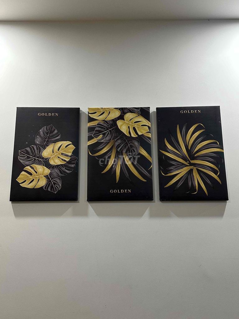Tranh canvas lá cây đen vàng hiện đại. Mua bán Cây cảnh, đồ trang trí tại Huyện Phú Vang Thừa Thiên Huế được đăng bởi Ngô Thị Ngà hình 1