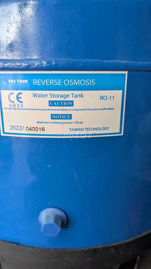 Bình chứa nước PAE TANK RO-11 Xanh dương Đài Loan. Mua bán Nội thất, đồ gia dụng khác tại Quận 12 Tp Hồ Chí Minh được đăng bởi Đào Duy Lam hình 1