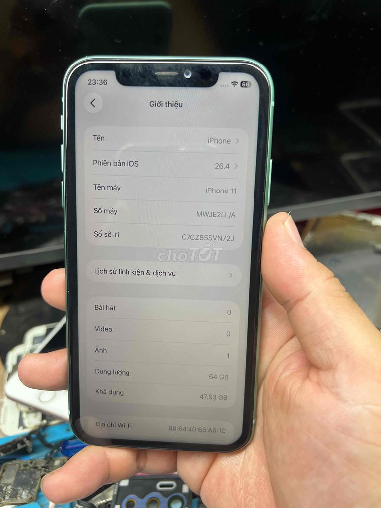 Apple iPhone 11 64GB Xanh lá. Mua bán Điện thoại tại Thành phố Trà Vinh Trà Vinh được đăng bởi Cường Cường hình 1