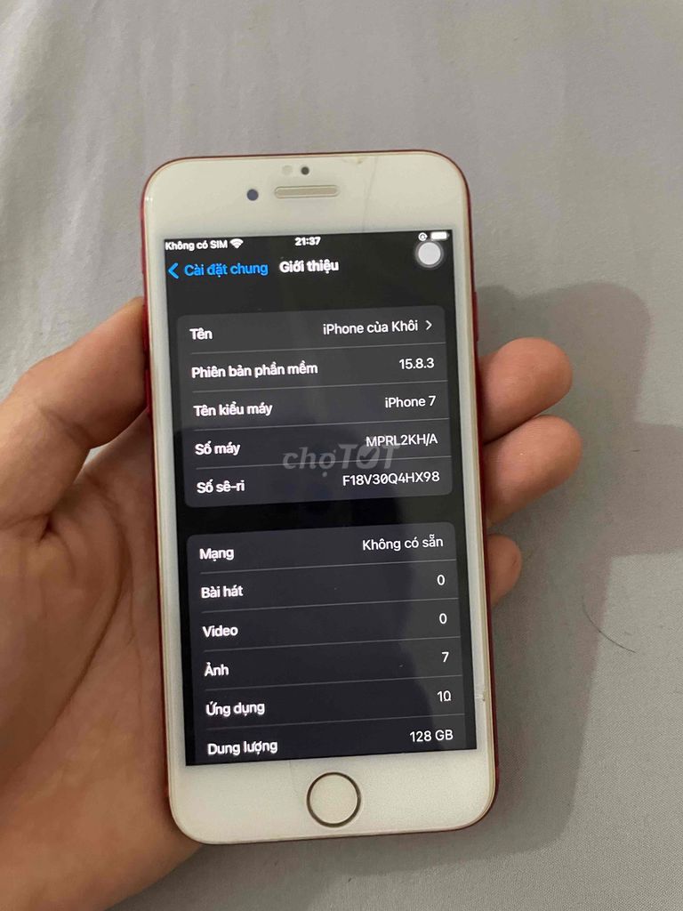 iPhone 7 128GB Đỏ. Mua bán Điện thoại tại Thành phố Buôn Ma Thuột Đắk Lắk được đăng bởi Huỳnh Bảo Khôi hình 1