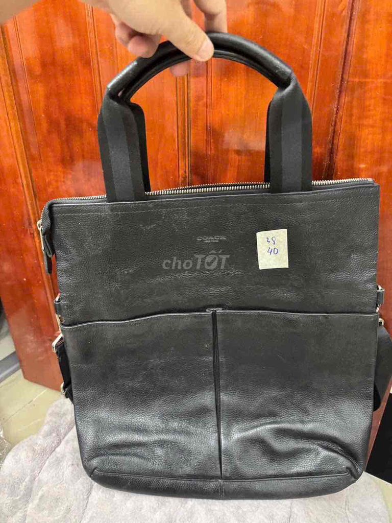 Túi xách Coach Da bò hạt Đen 38x40cm cũ. Mua bán Túi xách tại Huyện Phú Tân An Giang được đăng bởi Quoc Anh Ntv hình 1