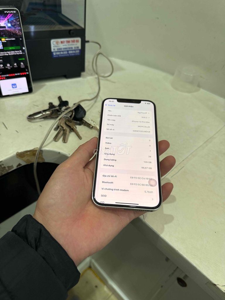 Apple iPhone 12 Pro Max 128GB Bạc. Mua bán Điện thoại tại Huyện Thuỷ Nguyên Hải Phòng được đăng bởi Hùng Nguyễn THP store hình 1