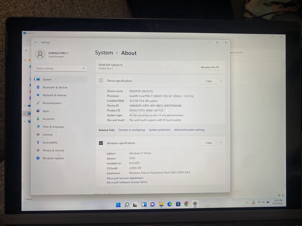 Surface Pro 7 i5-i7 /16gb, 256Gb máy đẹp pin trâu. Mua bán Laptop tại Quận Gò Vấp Tp Hồ Chí Minh được đăng bởi Linh Surface Bảo Bảo hình 4