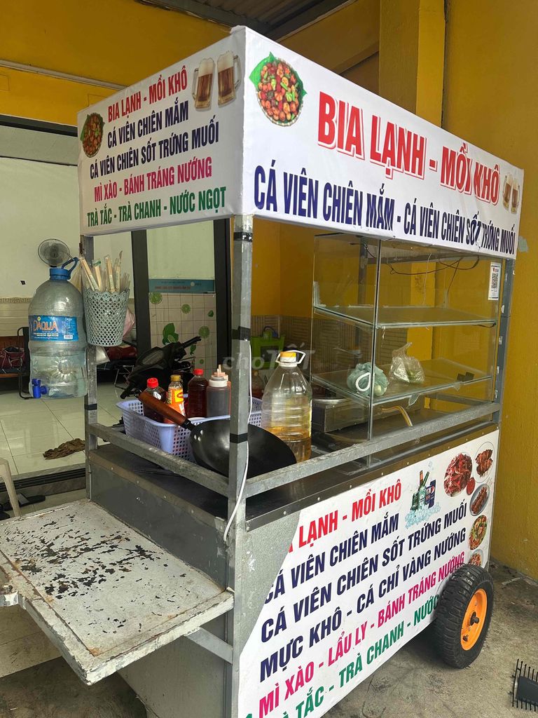 em cần thanh lí xe bán hàng cá viên chiên