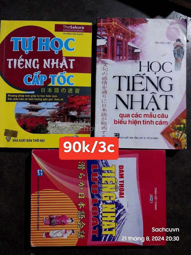 Sách Học tiếng Anh - Trung - Nhật - Hàn 
Sách cũ