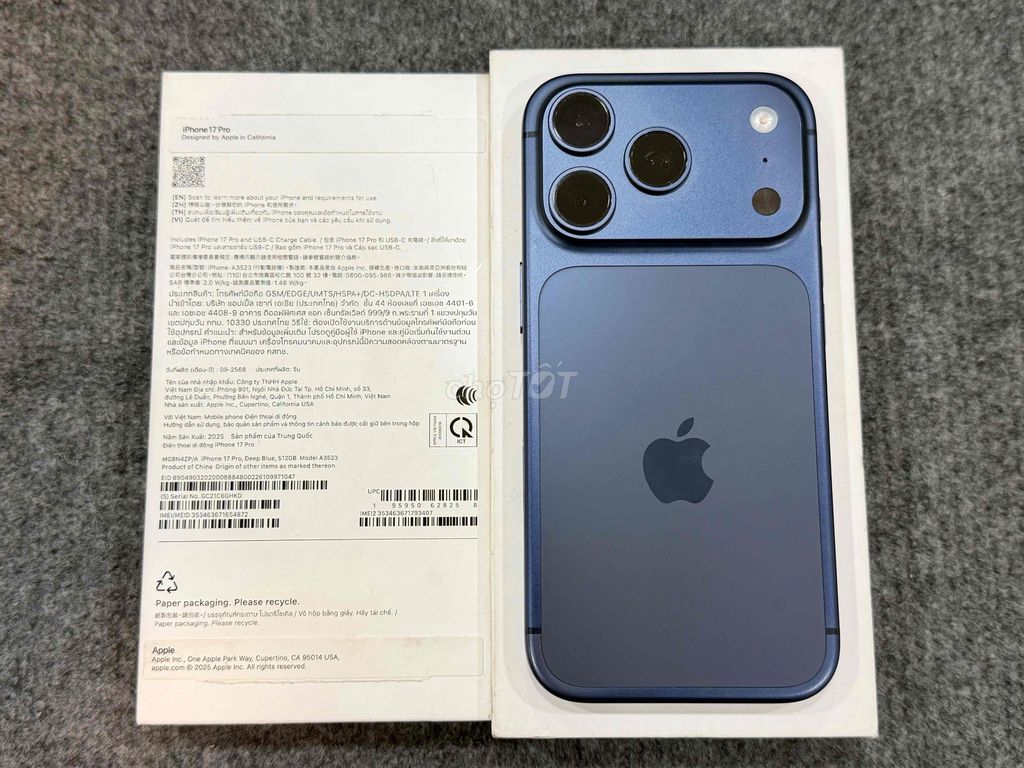 Apple iPhone 17 Pro 512GB Xanh dương. Mua bán Điện thoại tại Quận 10 Tp Hồ Chí Minh được đăng bởi RiOshop hình 1